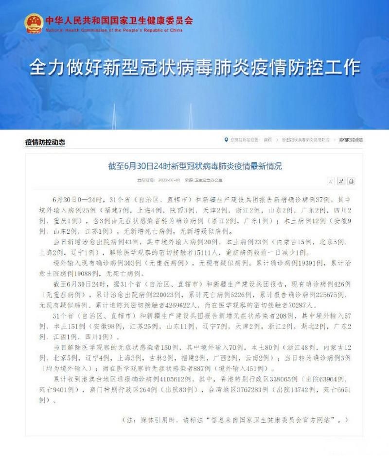 2地新增12例阳性感染者涉6省/31省新增12例确诊 6例为本土病例轨迹