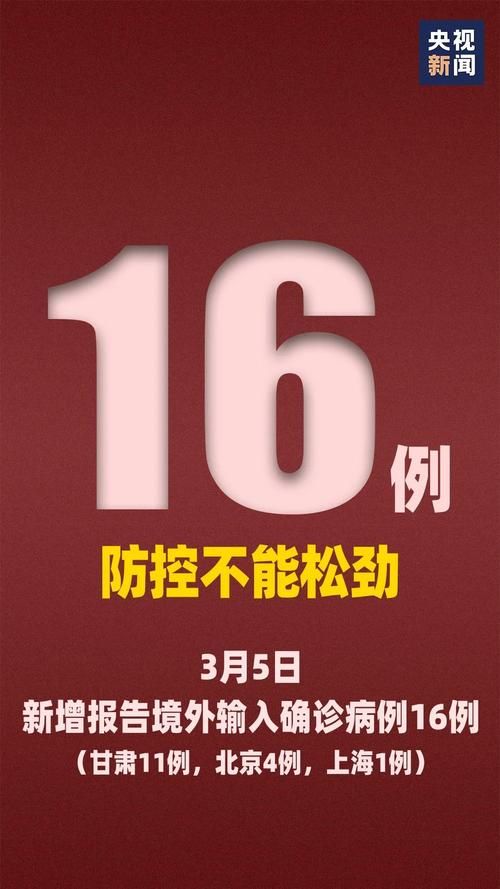 全球新增16例境外输入涉6省/全球 新增