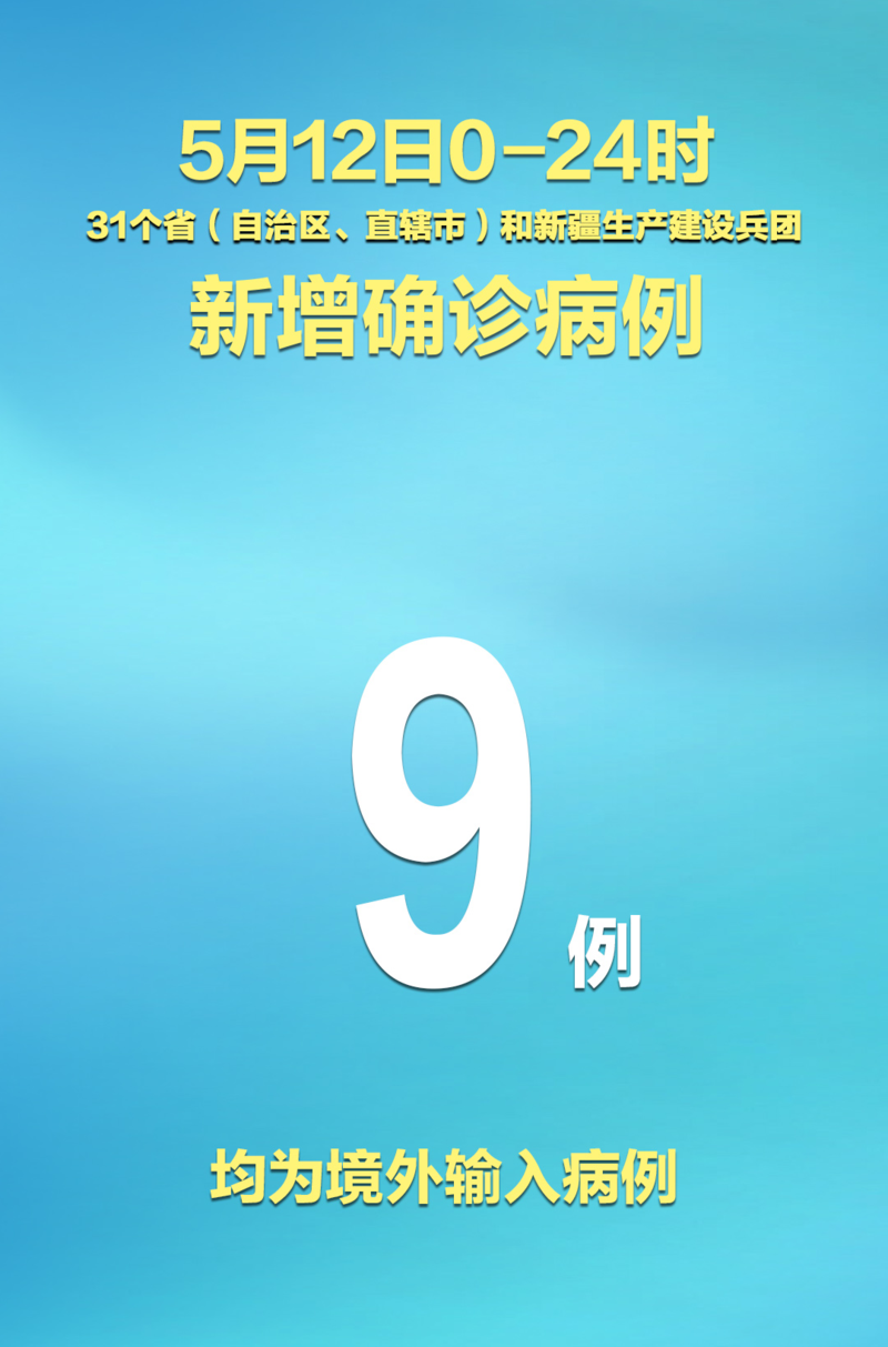  31个省份新增确诊9例均为境外输入:31省份新增确诊7例 均为境外输入