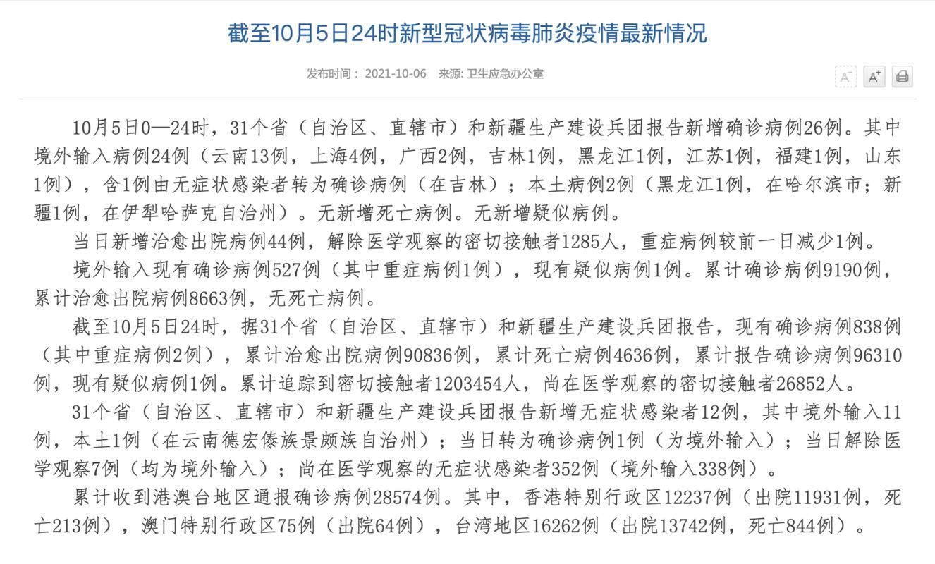 1地新增26例核酸阳性涉8省市_31省昨日新增本土确诊26例