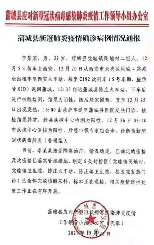 陕西渭南累计报告本土确诊5例/陕西渭南确诊病例轨迹