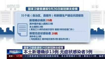 31省份今冬新增26例核酸阳性_今日全国31省新增